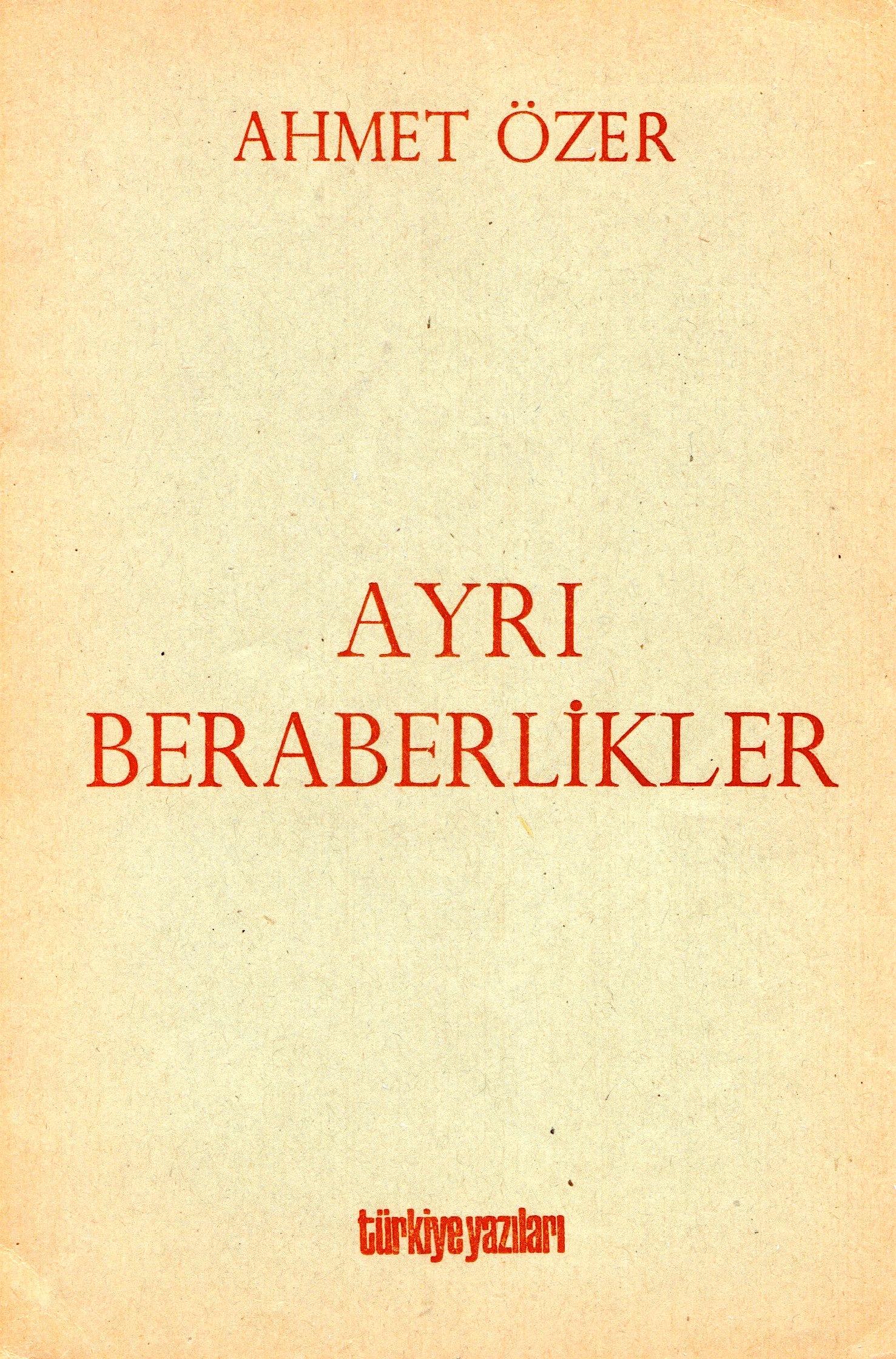 7. Ayri Beraberlikler Ankara 1981 77 s.