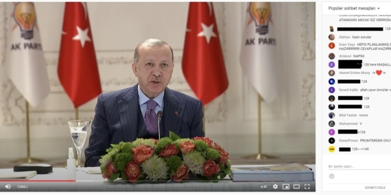 Erdoğan'ın Açtığı Canlı Yayında '128' Yorumları 2 Erdoğan’ın Açtığı Canlı Yayında ‘128’ Yorumları