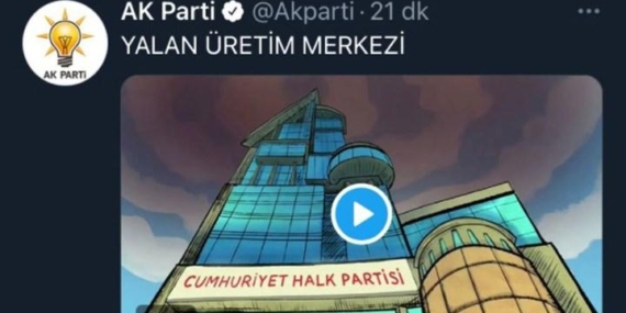 AKP, ‘Yalan Üretim Merkezi’ animasyonunu sildi!