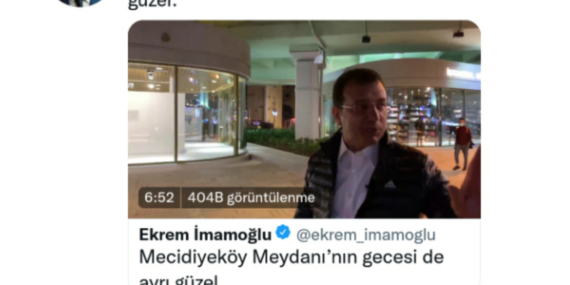 İMAMOĞLU: “ÇOK KEYİFLİ BİR İŞ OLMUŞ.”