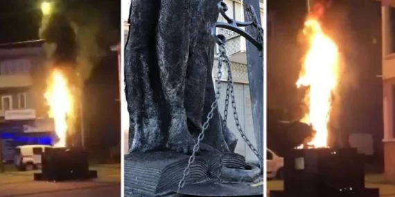 ATATÜRK ANITINDAN SONRA ADALET ANITINA DA SALDIRI YAPILDI